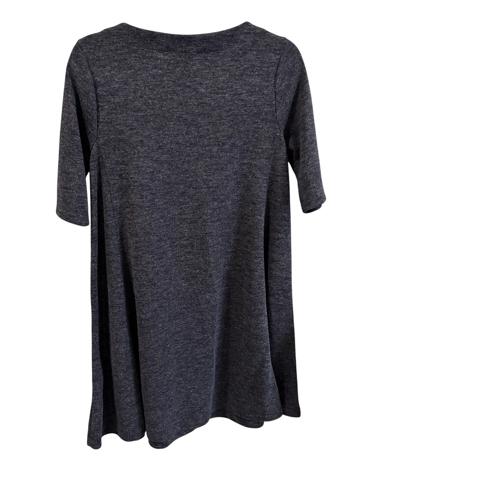 Adrienne Vittadini Womens Dress Gray Heather Short Sleeve Pocket Shift Size M